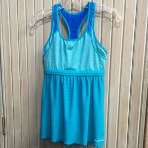 Brooks Blue Athletic Tank Top with Racerback Design